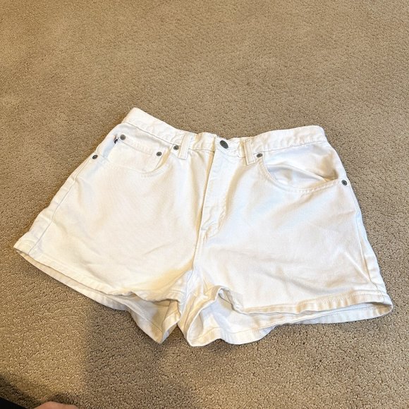 Polo Jeans Co Shorts White Denim Ralph Lauren Jean Preppy Size 12 #4179JKZ256 - Picture 1 of 10